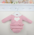 Sienna Pink Ruffle Heart Set