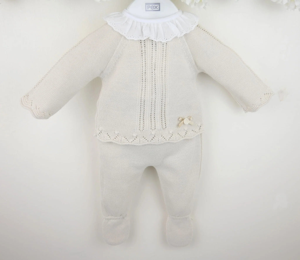 Welcome to the World Beige Frill Suit - 3 Piece