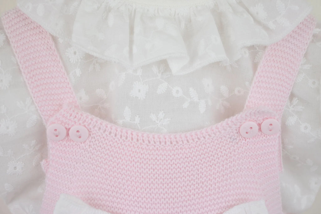 Grace Bow Romper Pink