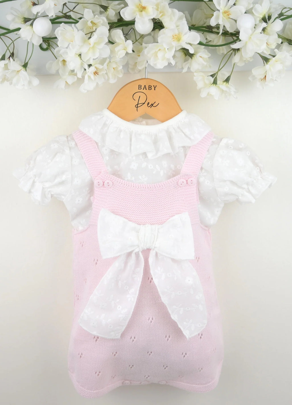 Grace Bow Romper Pink