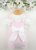 Grace Bow Romper Pink