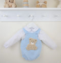 Teddy Bear Romper Set Baby Blue