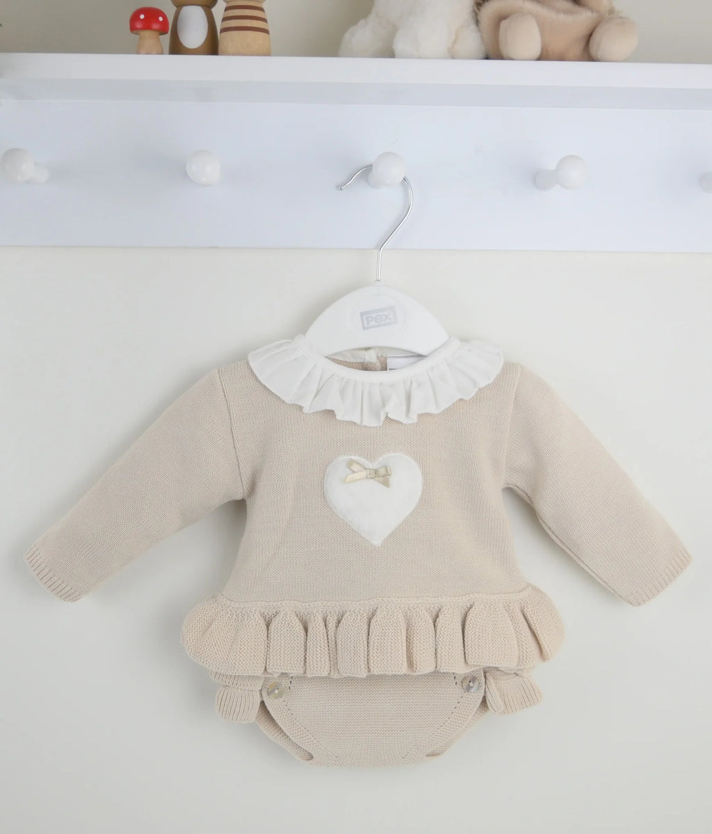 Sienna Beige Ruffle Short Set