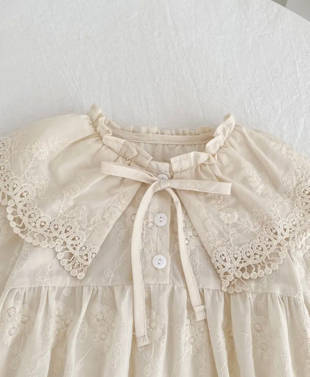 Tilly Long Sleeve Romper Beige