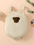 Ted Ribbed Romper Beige