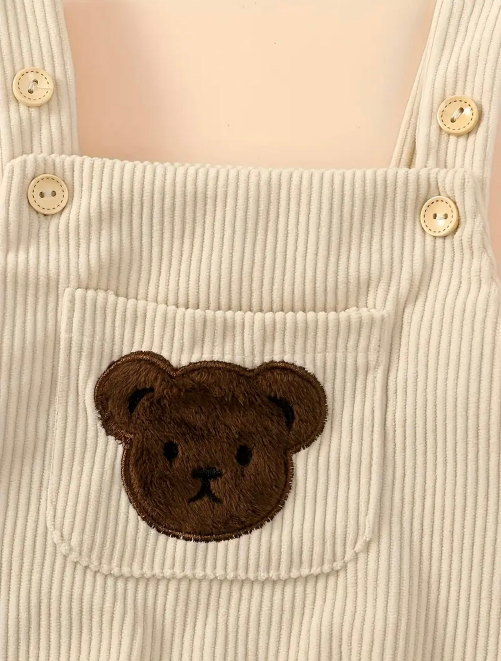Ted Ribbed Romper Beige