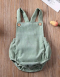 Marley Ribbed Romper Green