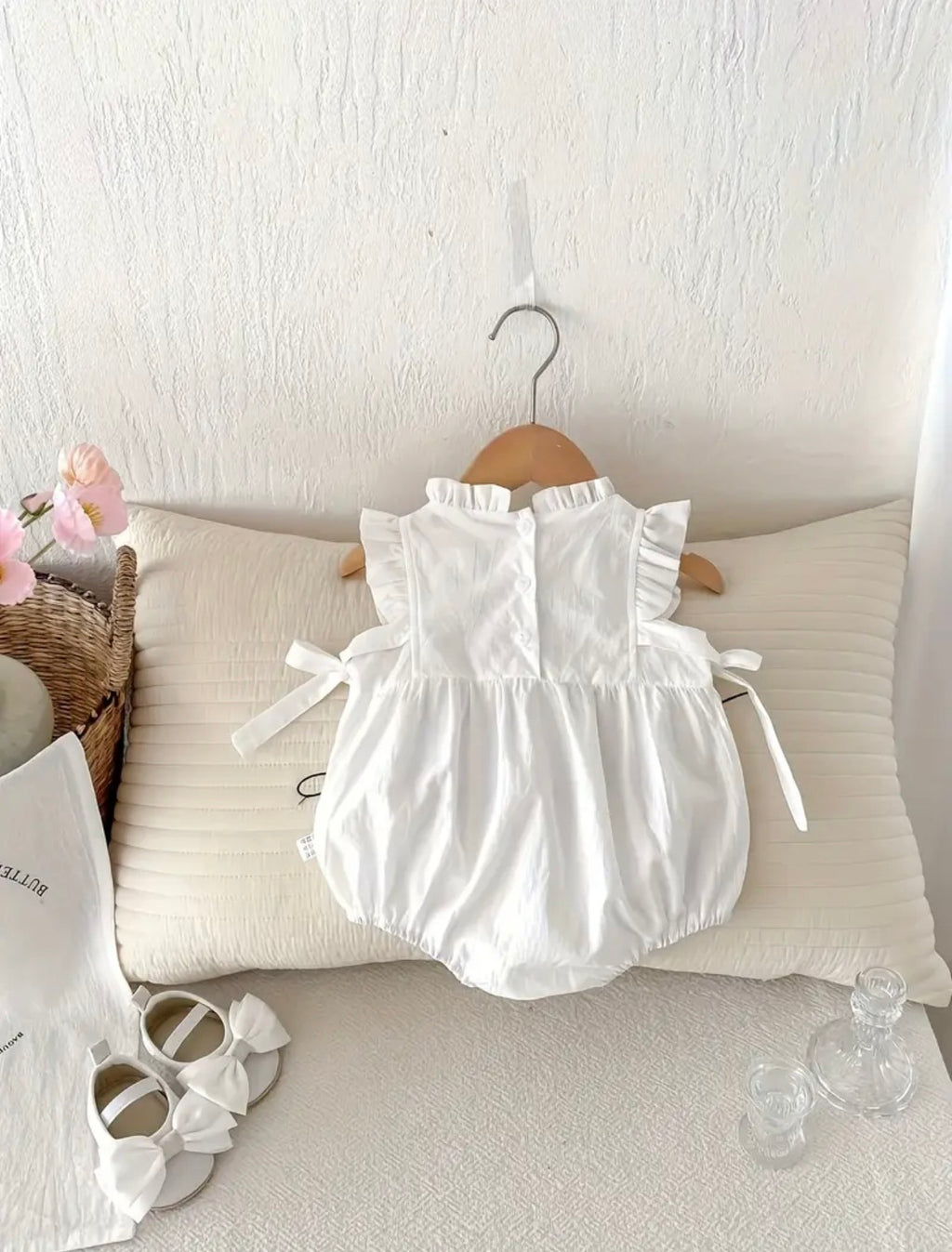 Florence Frill Romper White