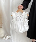 Florence Frill Romper White