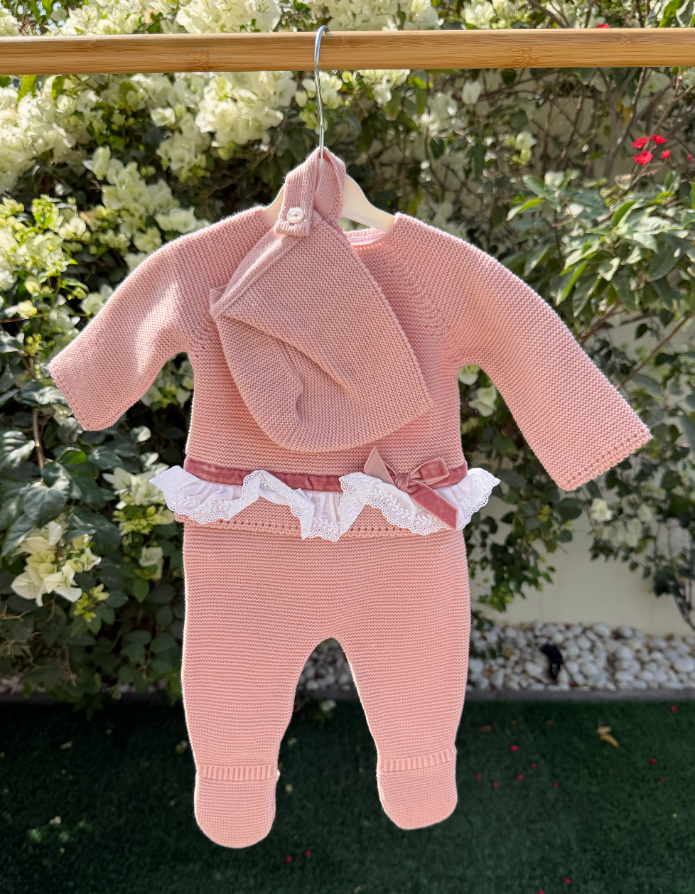 Welcome to the World Pink Bow Suit - 3 Piece