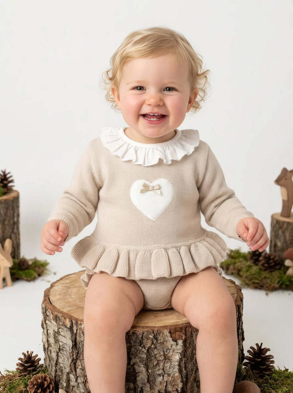 Sienna Beige Ruffle Short Set